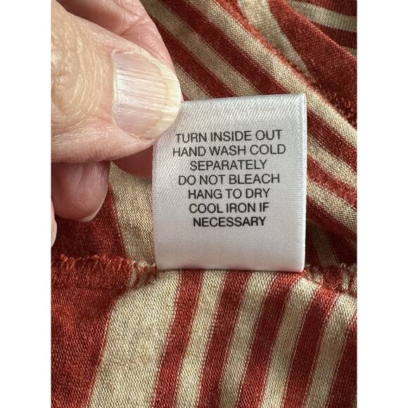 Nurture Ladies Top Size XL Long Sleeve Scoop Neck Rust Tan Soft Lagenlook Fall - Picture 10 of 13